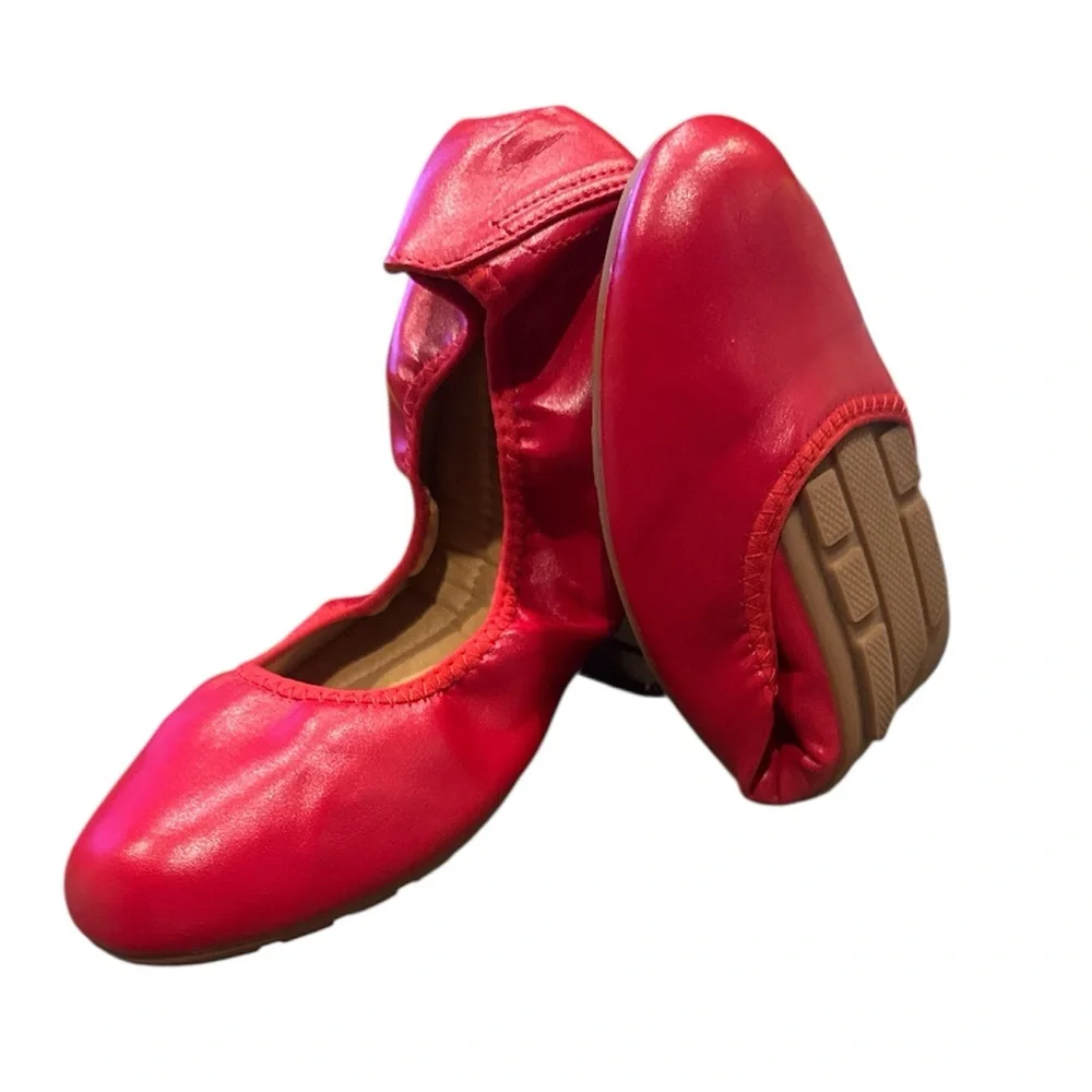 DREAM PAIRS Women's Foldable Ballerina‎ Flats Red Size 10